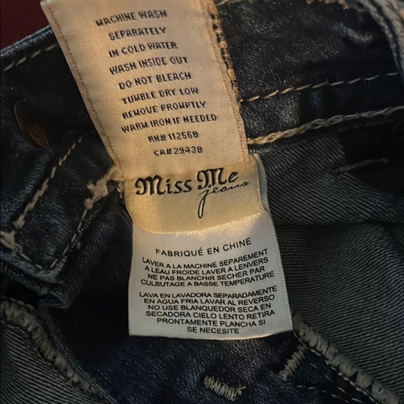 Miss Me Blue Skinny Jeans with Distressed Details - Picture 14 of 16